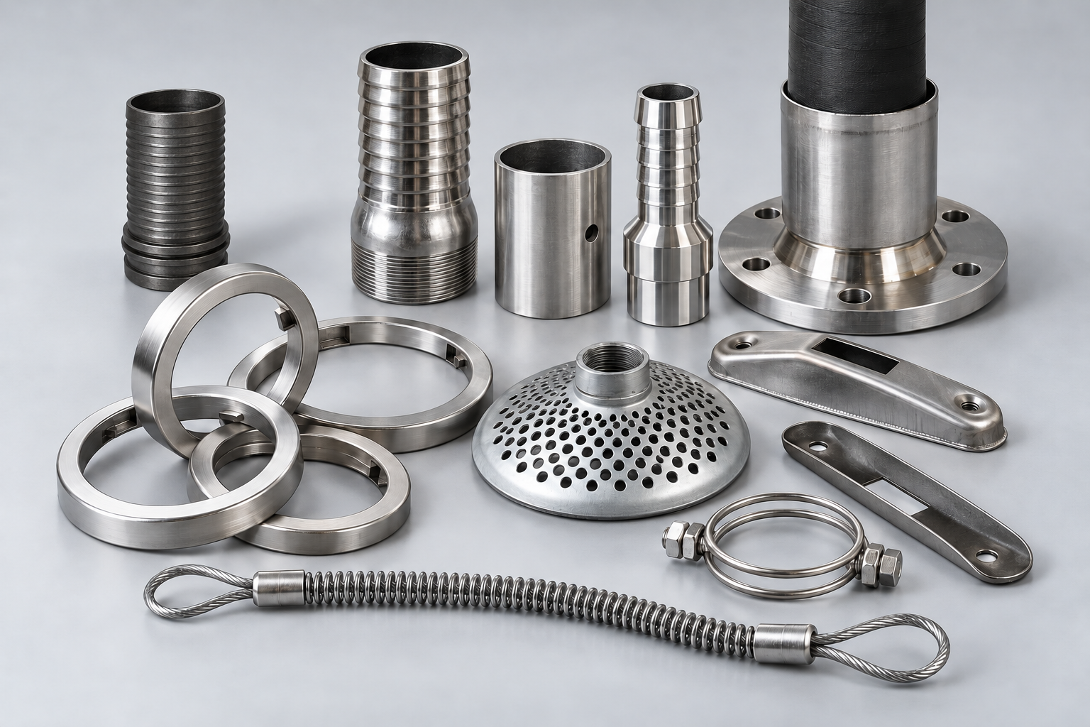 Couplings, hose ends, ferrules, clamps and other PREC-METAL products
